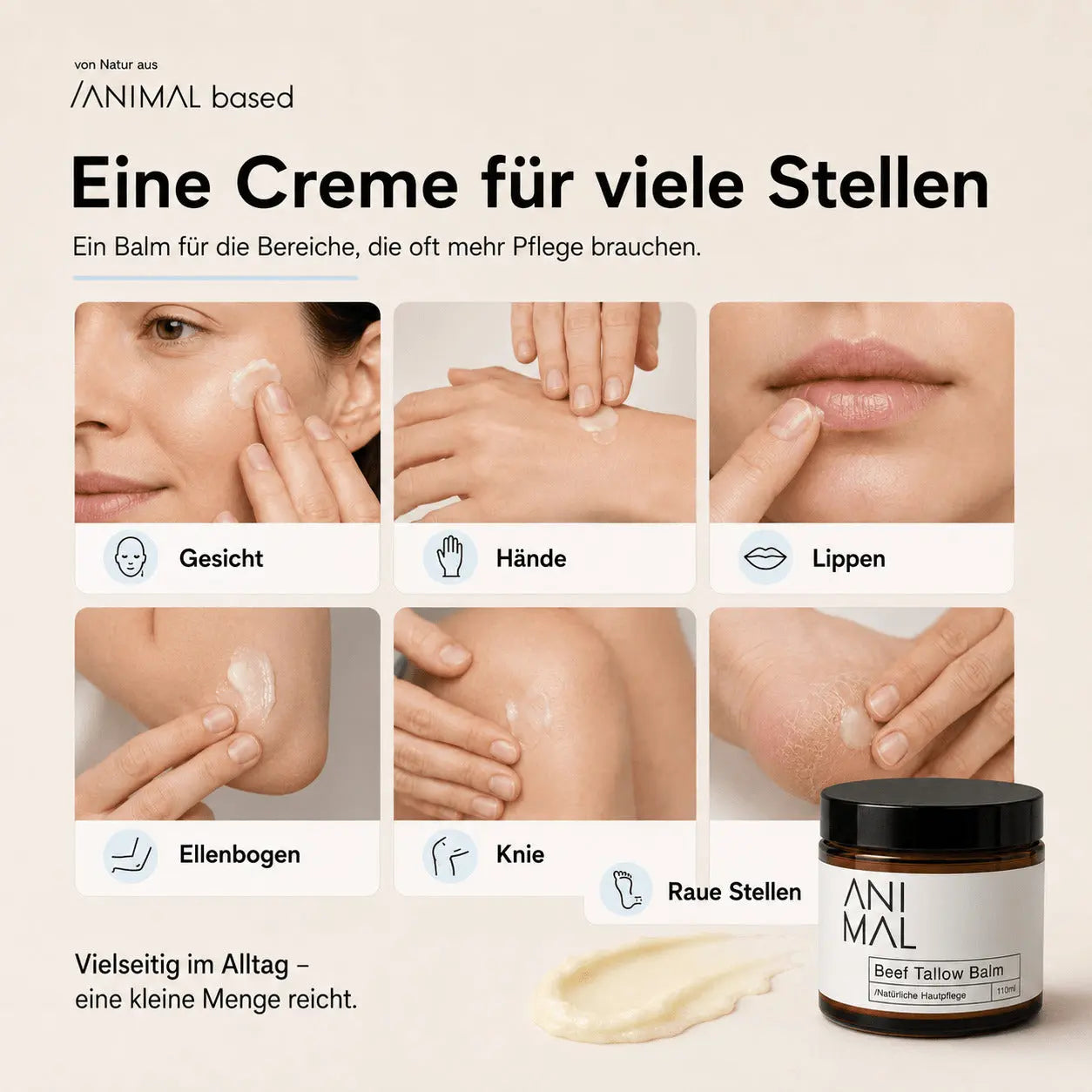 Dermatest Zertifikat Beef Tallow Balm – mit ‚Sehr gut‘ bewertet und für empfindliche Haut geeignet