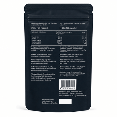 Rinderleber Kapseln - Grass Fed Beef Liver - 120 Kapseln